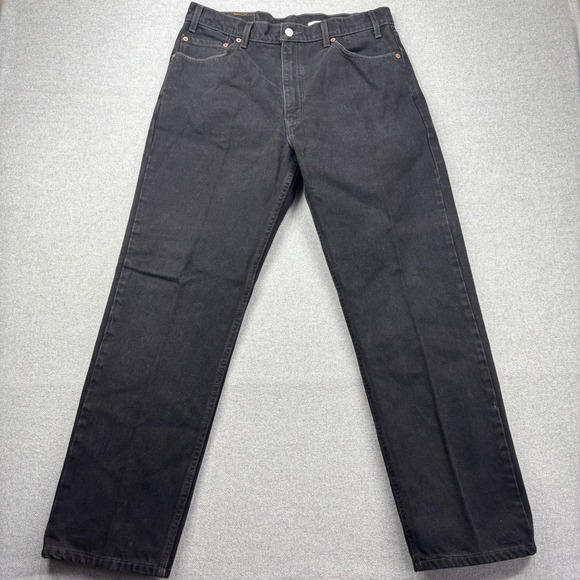 Vintage 90s Levis 505 Jeans Mens 33x30 Black Cone Mills Denim Guatamala Nov 1998 - Picture 2 of 10